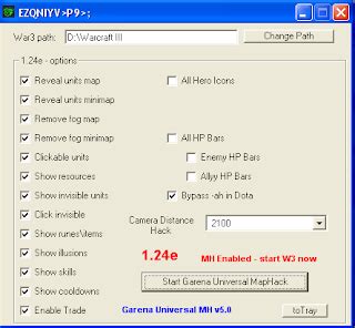Garena Universal Maphack 11 for Warcraft 1.24b .